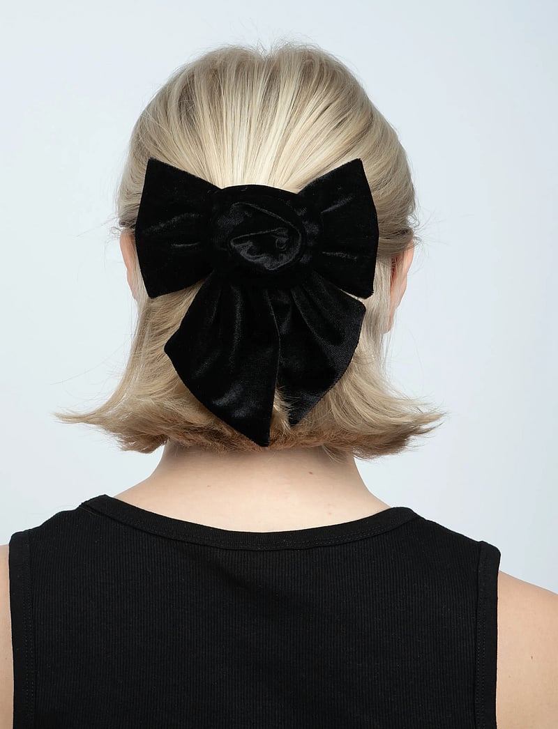 SUI AVA - Rosie Velvet Bow - hårspenne - black - 0