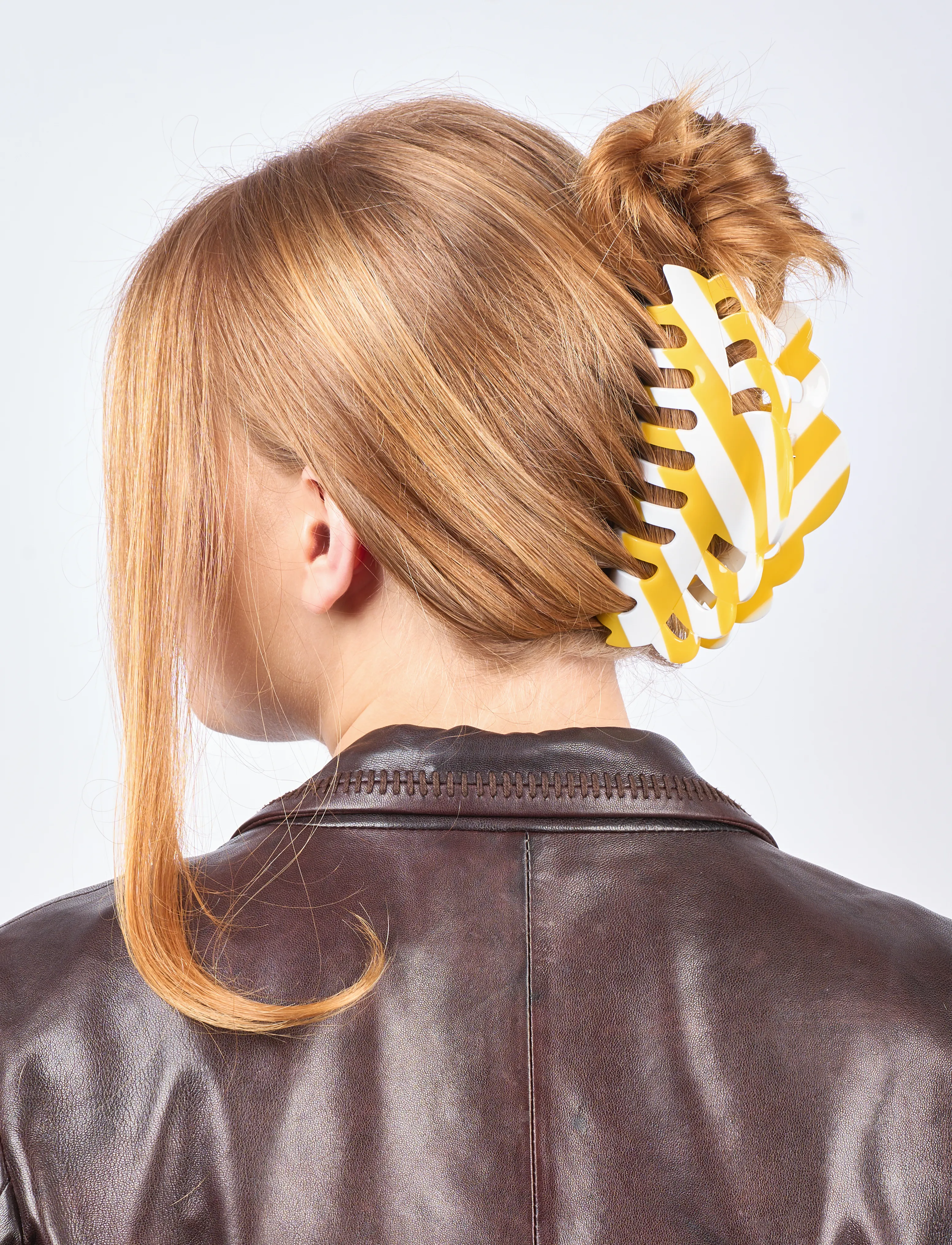 SUI AVA - Emma Striped Giga - matu sprādzes - yellow - 0