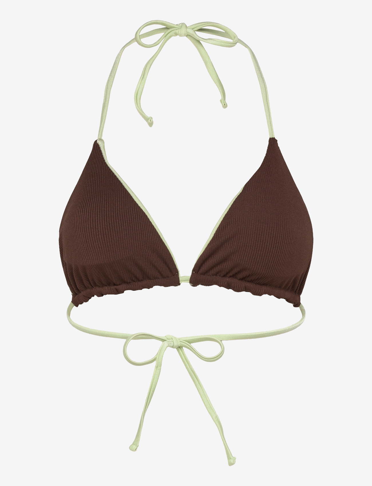SUI AVA - Waverly Bikini Top - trekant-bikinis - mint/brown - 2
