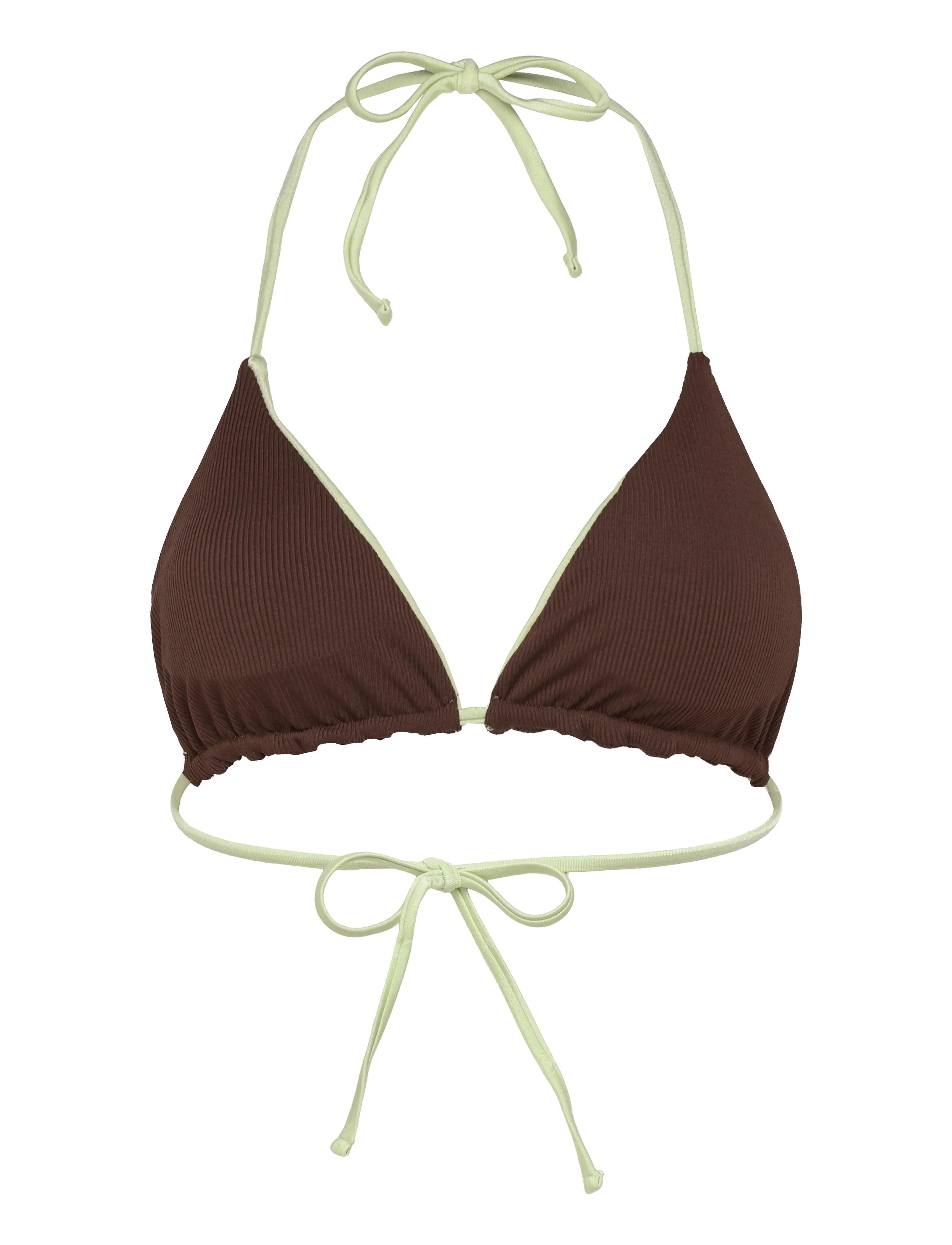 SUI AVA - Waverly Bikini Top - triangle bikini - mint/brown - 2