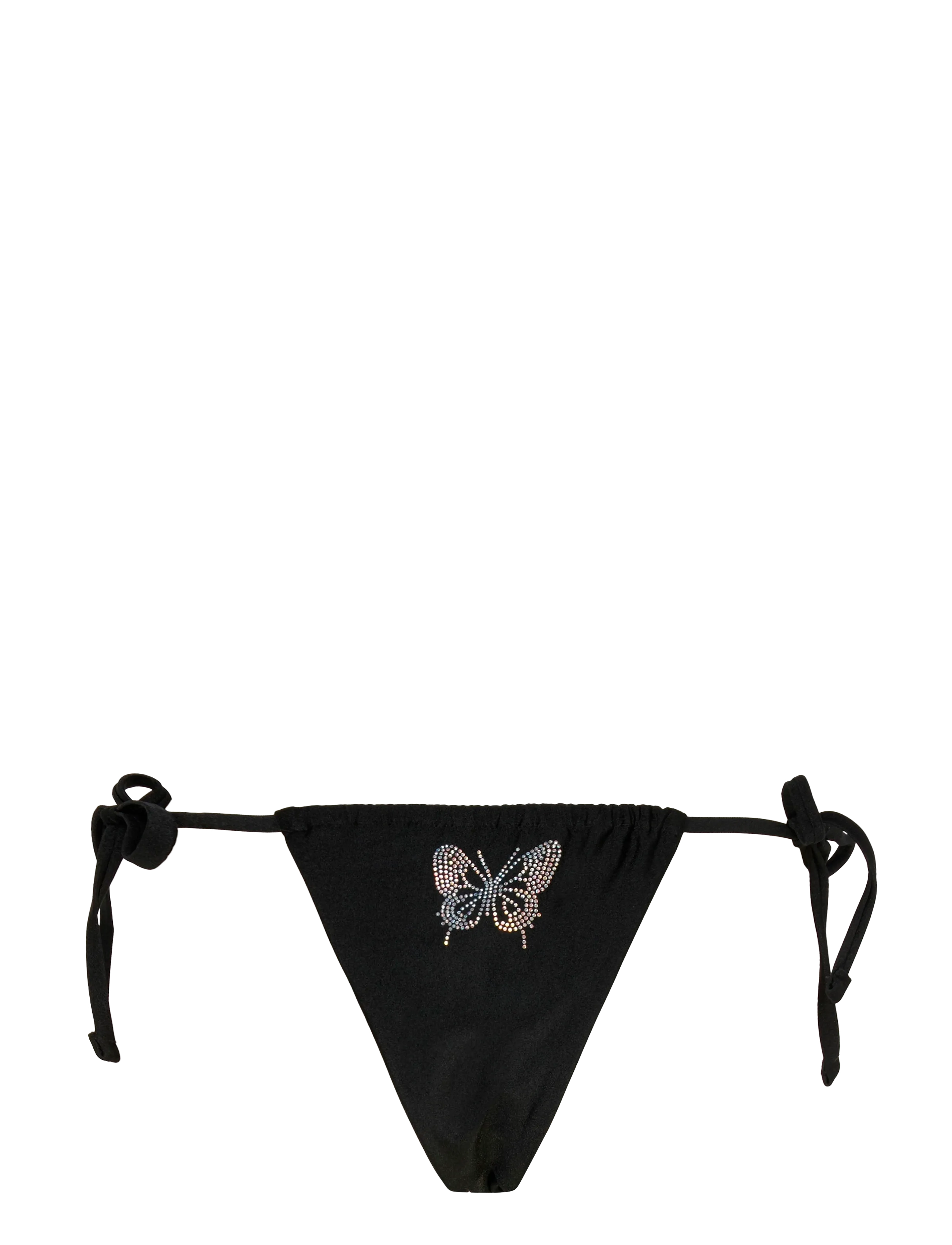 SUI AVA - Butterfly Bikini Tanga - bikinis mit seitenbändern - black - 2