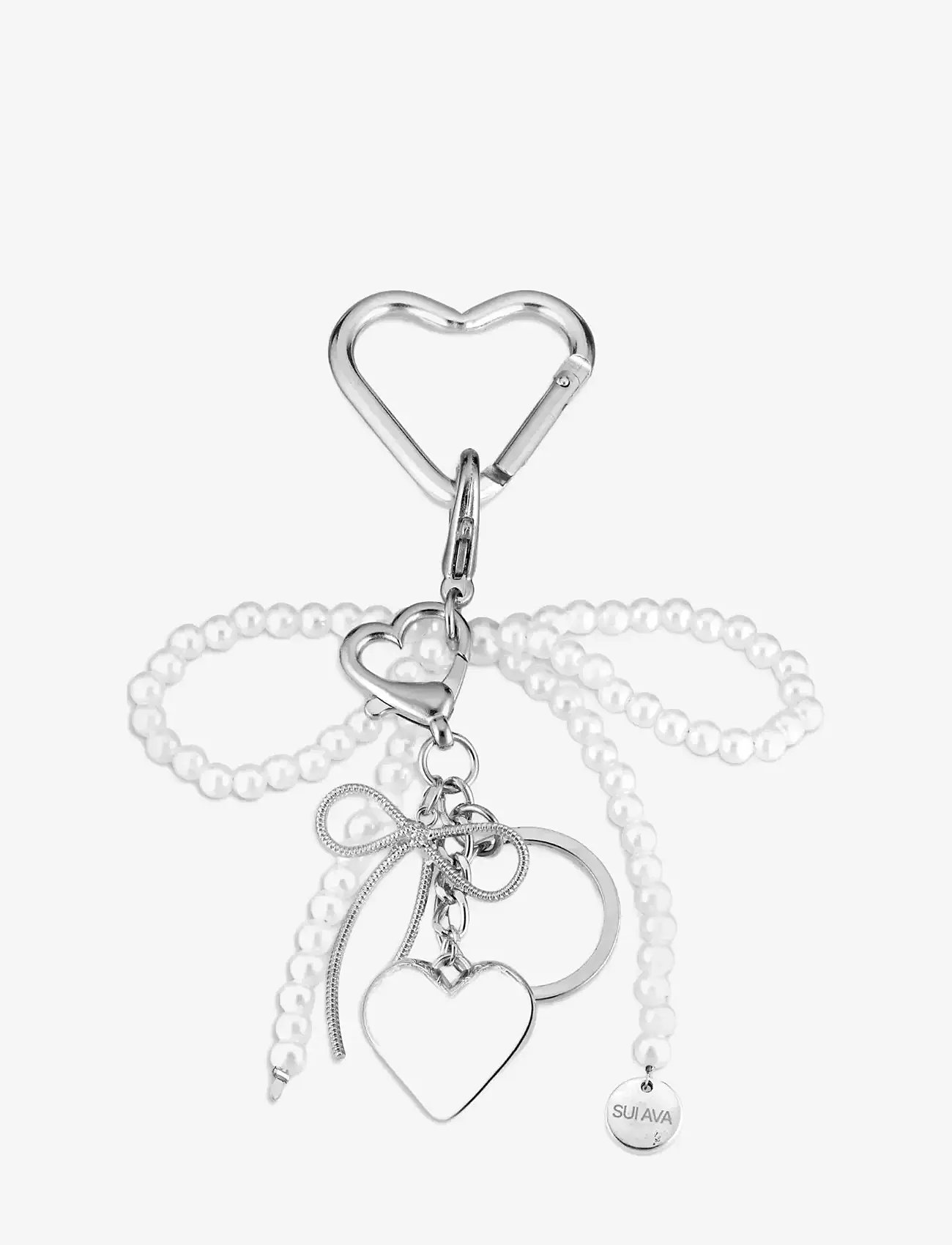 SUI AVA - Pearly Bow Bag Charm - white/silver - 0