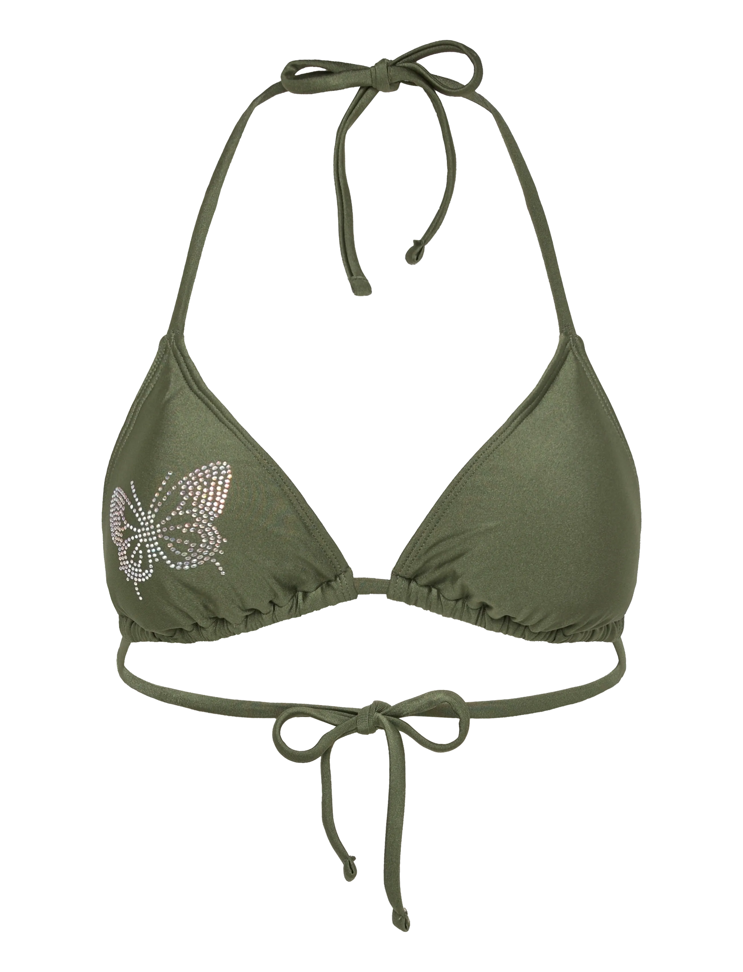 SUI AVA Butterfly Bikini Oberteil Khaki - 40 - Damen