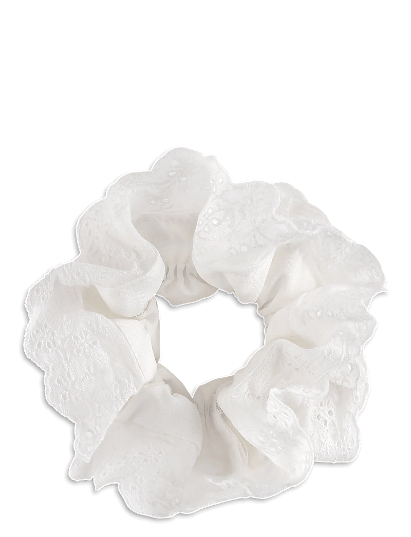 SUI AVA - Broderie Scrunchie - scrunchies ja patsikummid - bright white - 1