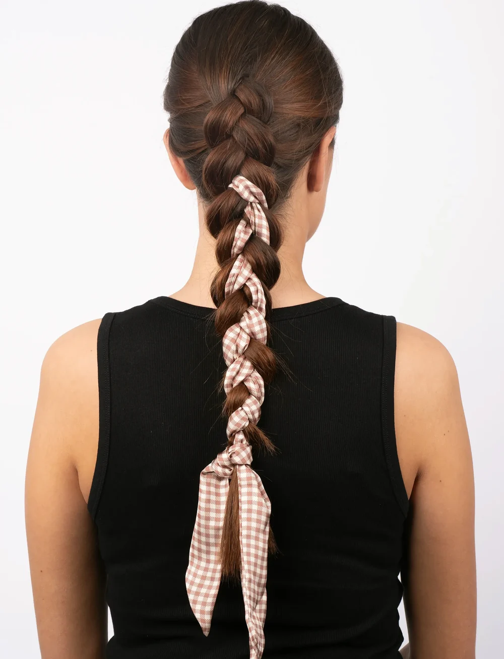 SUI AVA - Checkered Scarf - dunne sjaals - brown - 0