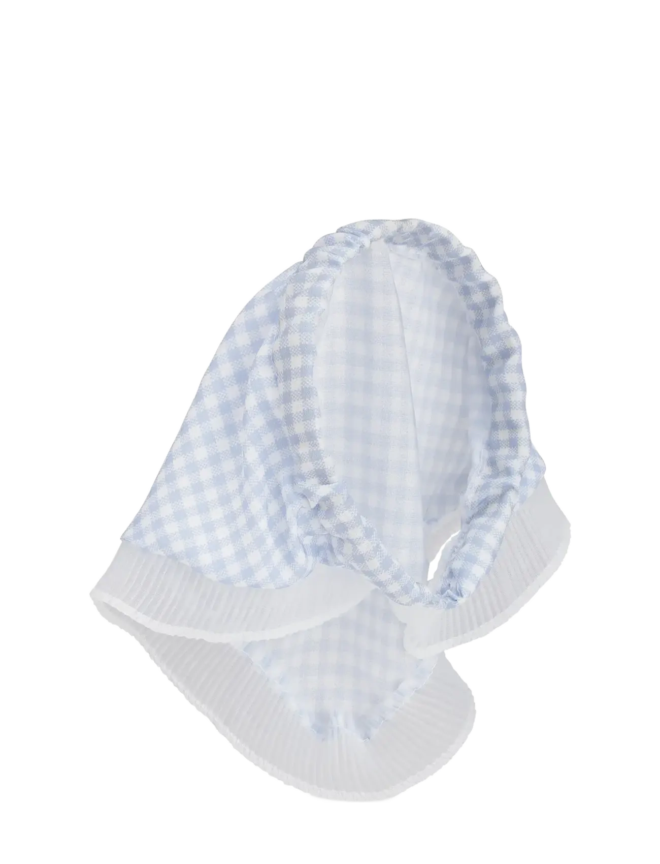 SUI AVA Checkered Headband // Hair Scarf - Sui Ava - LIGHT BLUE / white