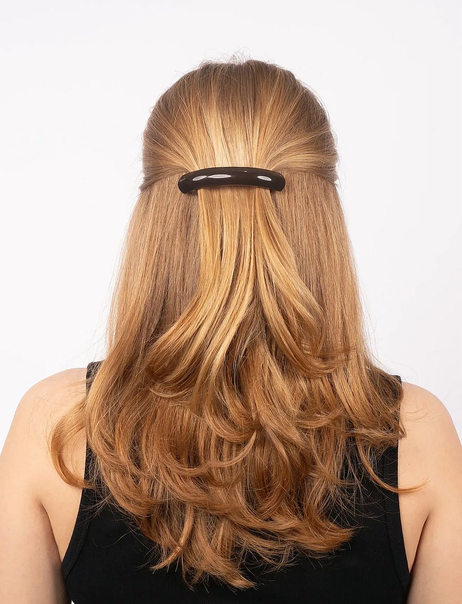 SUI AVA - Curved Bone Clip - juukseklambrid - brown - 0