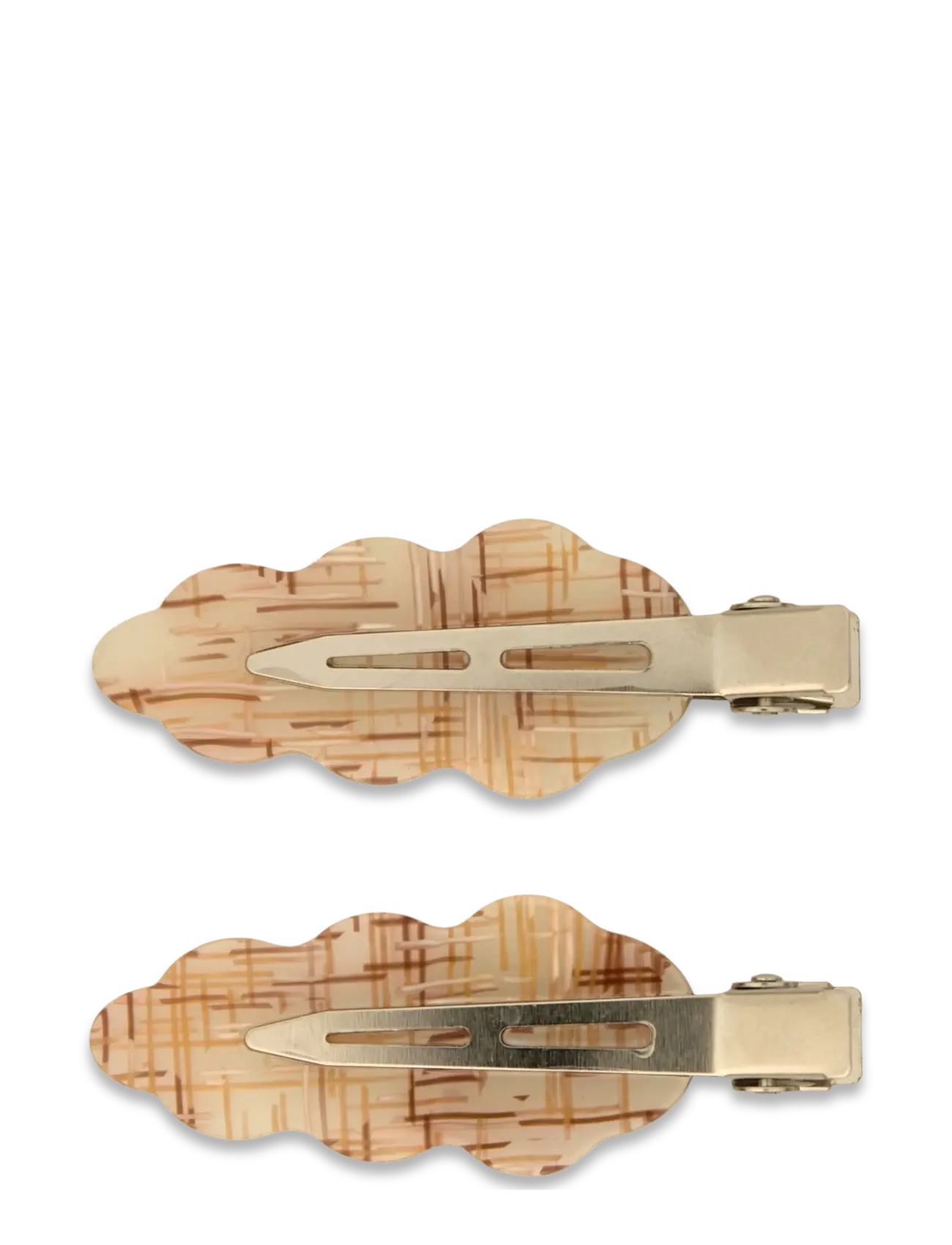 Wavy Oak Clip // 2 pcs - BROWN