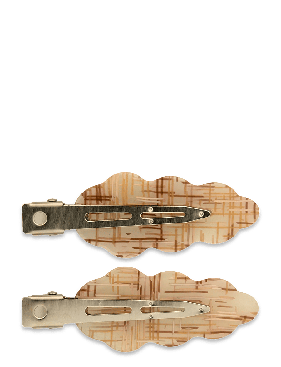 SUI AVA - Wavy Oak Clip // 2 pcs - juukseklambrid - brown - 2