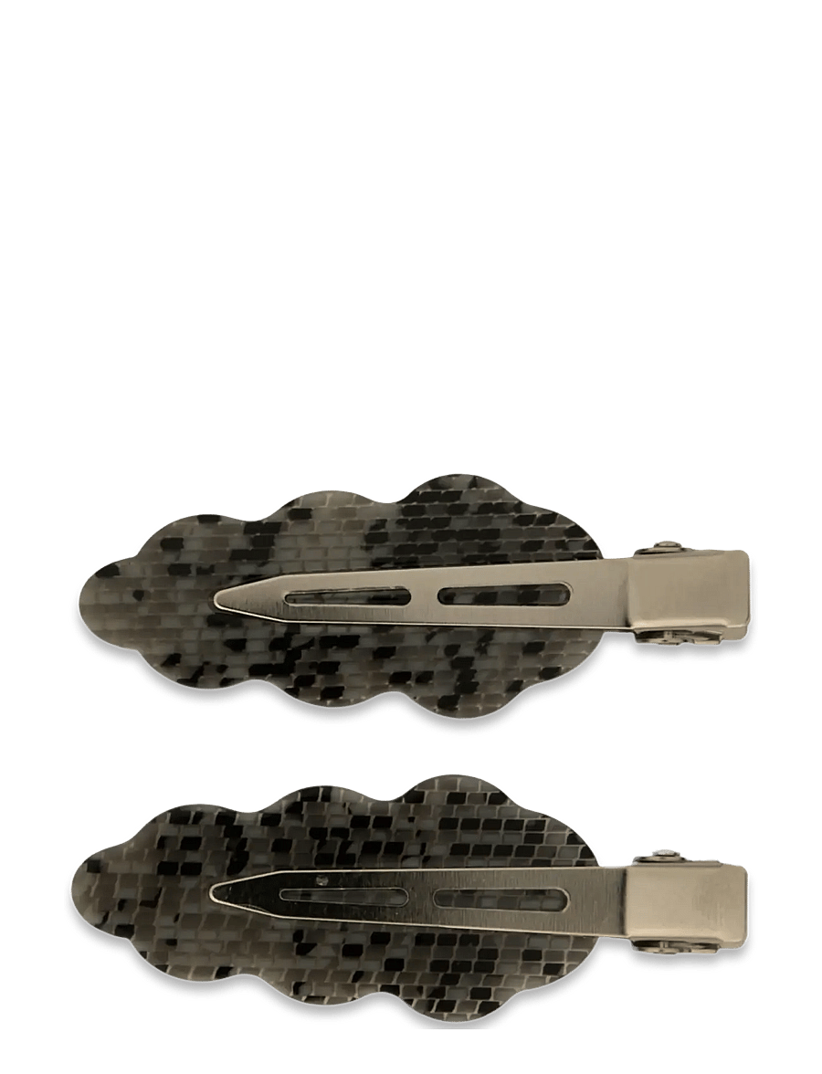 SUI AVA - Wavy Oak Clip // 2 pcs - juukseklambrid - grey - 1