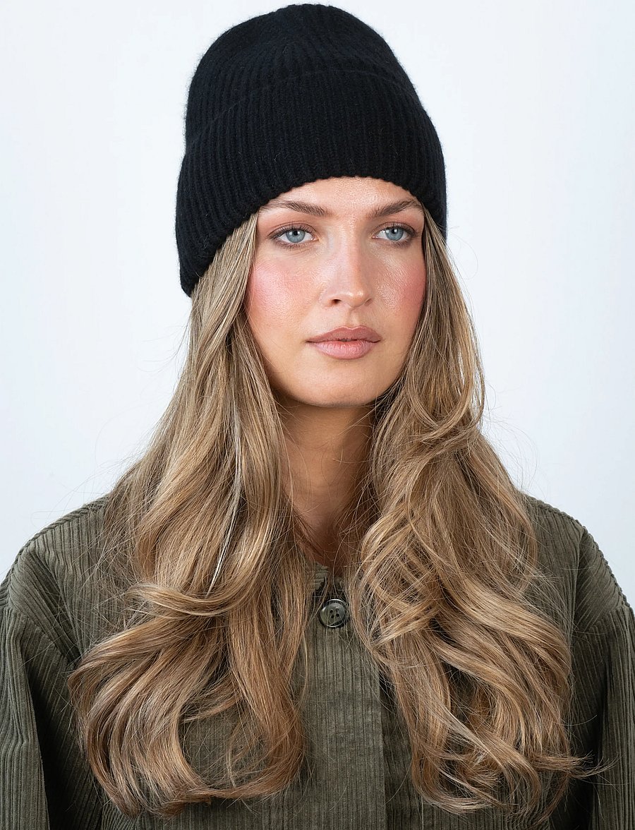 SUI AVA - Cashmere Beanie - cashmere - black - 0