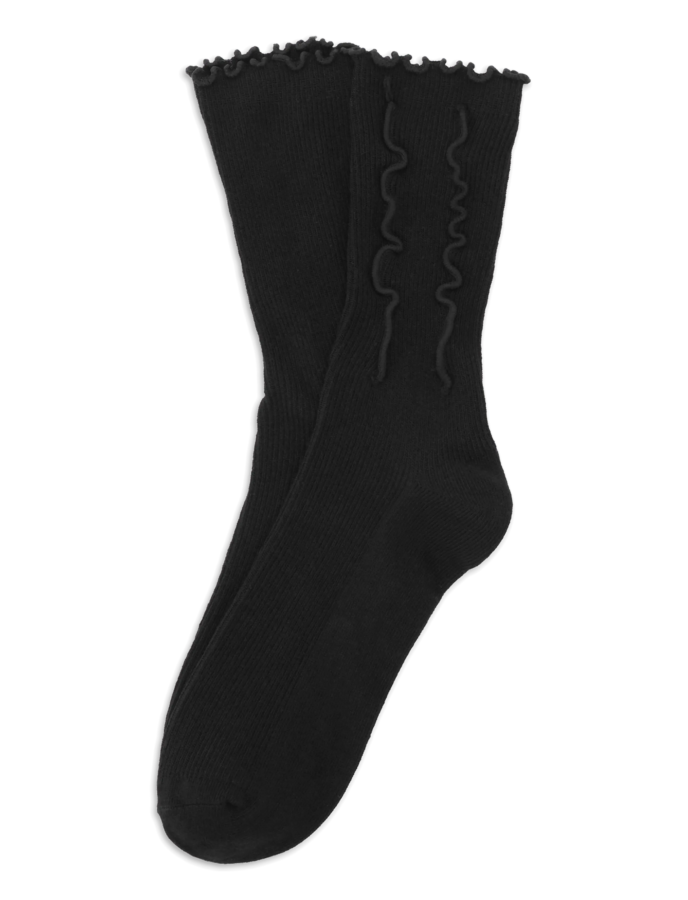 SUI AVA Ruffle Socks - Lingerie - BLACK / black