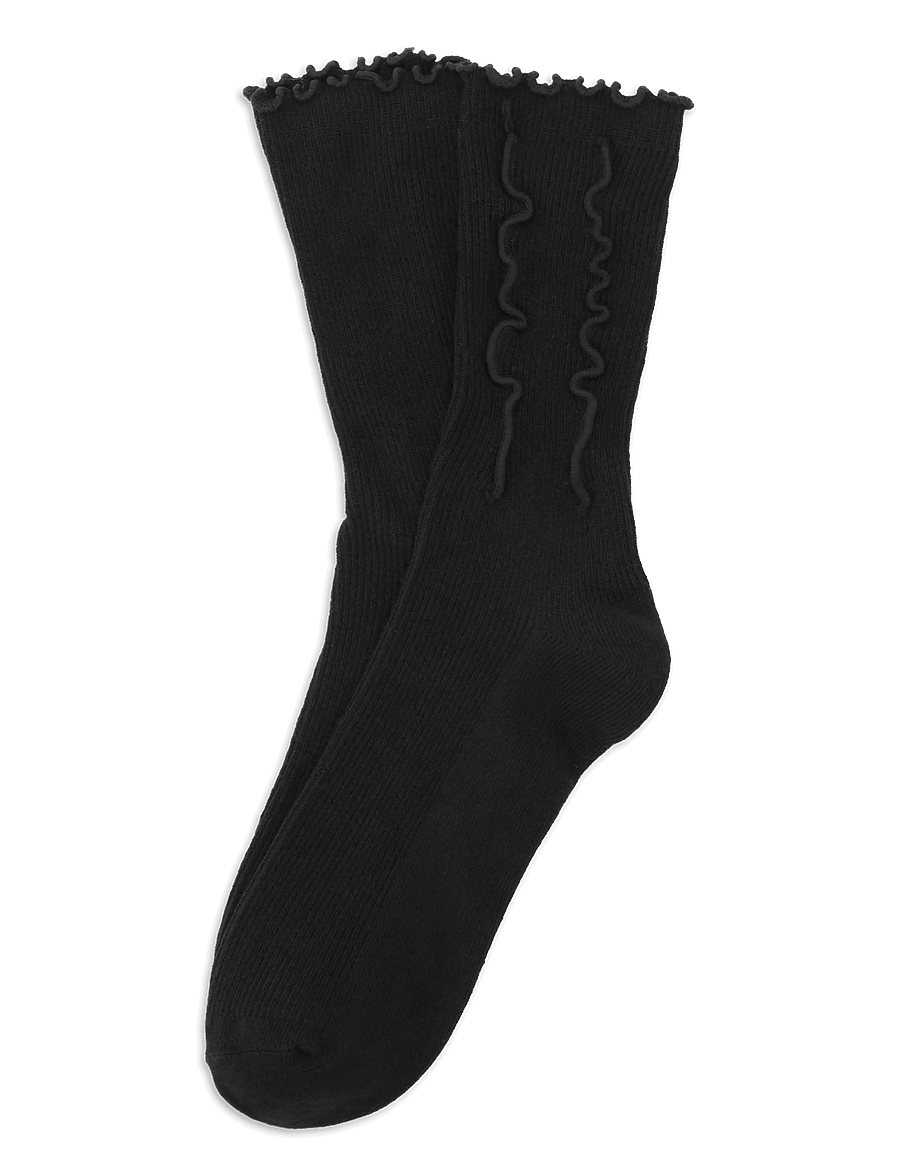 SUI AVA - Ruffle Socks - regular socks - black - 1