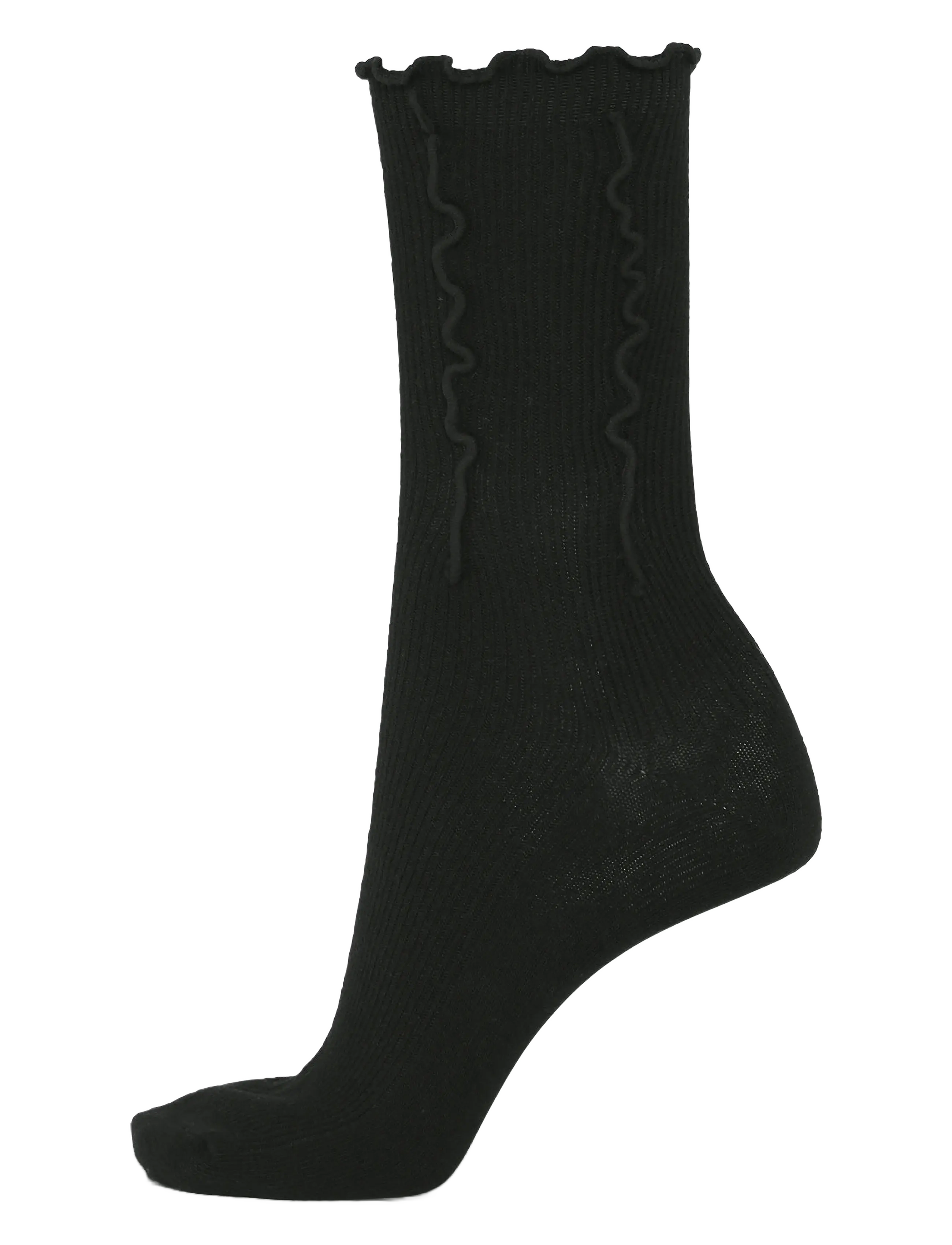 SUI AVA Ruffle Socks - Lingerie - BLACK / black