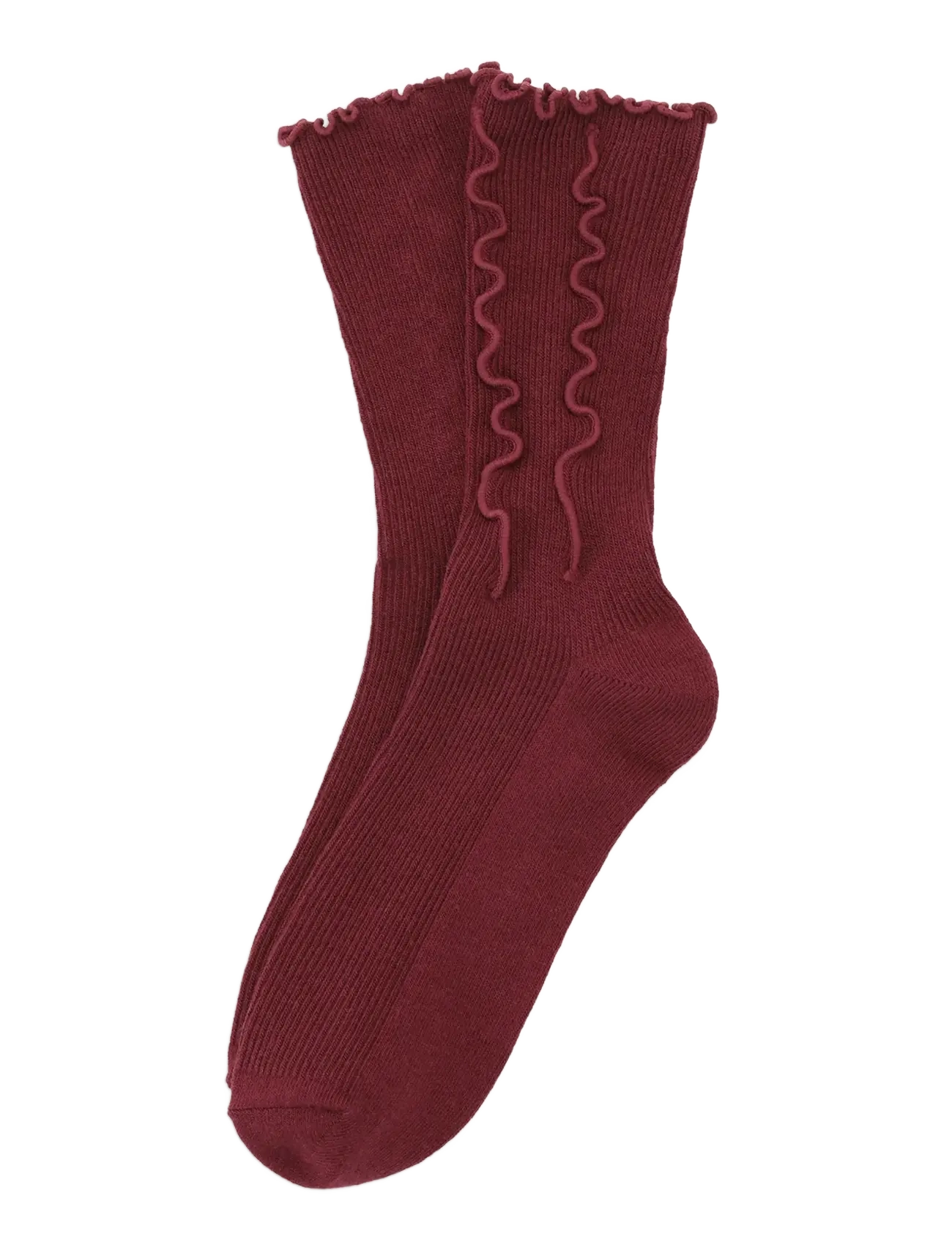 SUI AVA - Ruffle Socks - normale socken - burgundy - 2