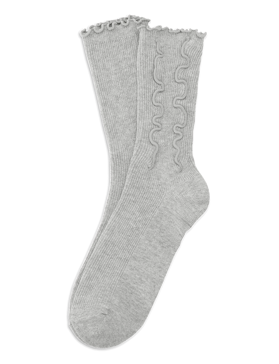 SUI AVA - Ruffle Socks - normale socken - grey - 1