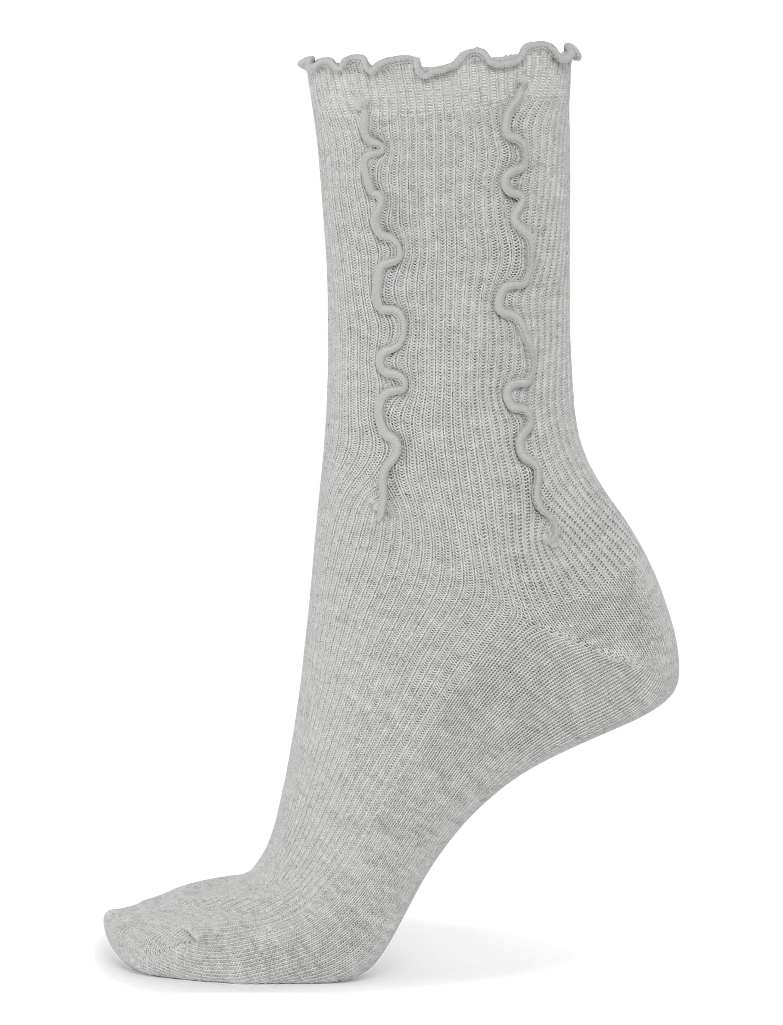 SUI AVA - Ruffle Socks - normale socken - grey - 2