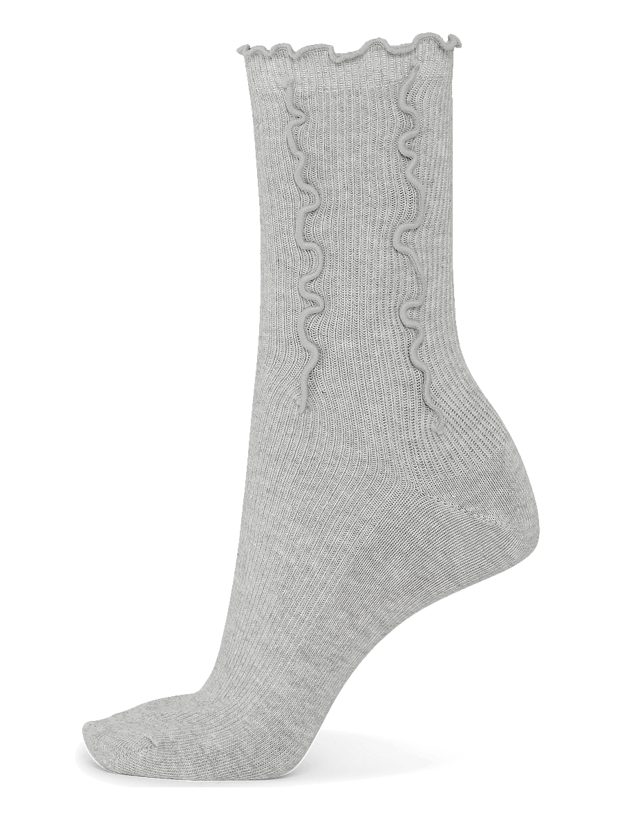SUI AVA - Ruffle Socks - normale socken - grey - 2
