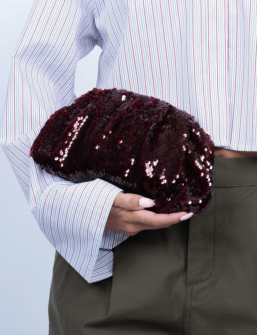SUI AVA - Sequin Clutch Bag - special occasions - burgundy - 0