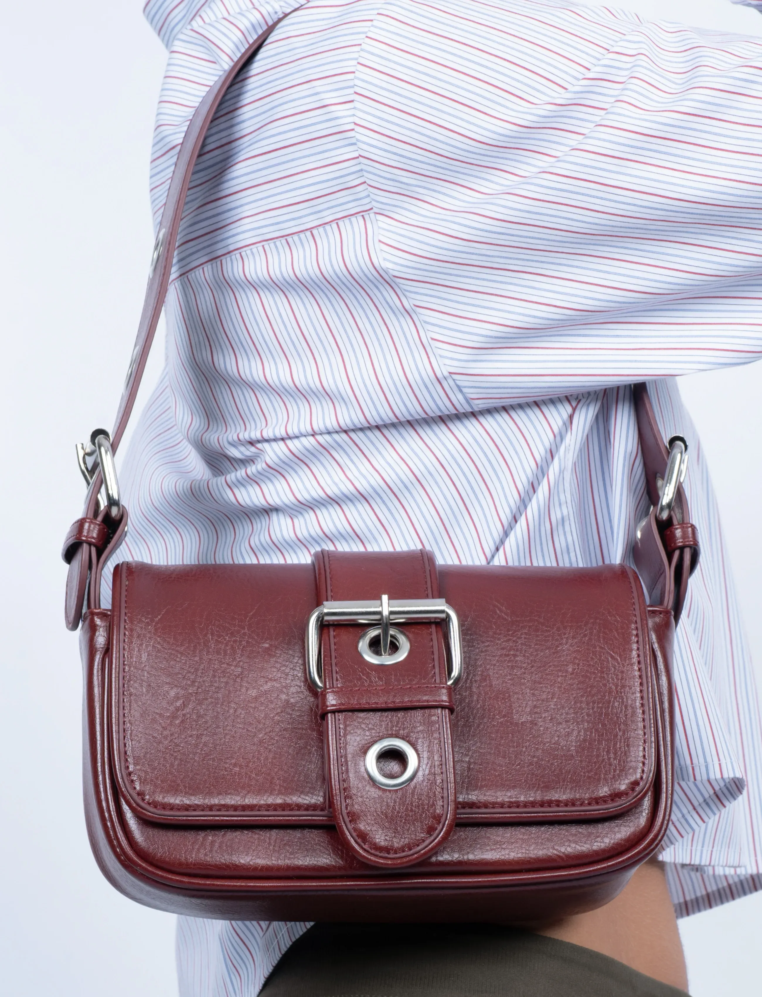 SUI AVA - Buckle Bag - burgundy - 2