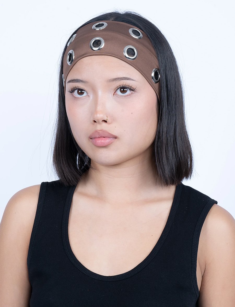 SUI AVA - Eyelet Headband - peapaelad - brown - 0