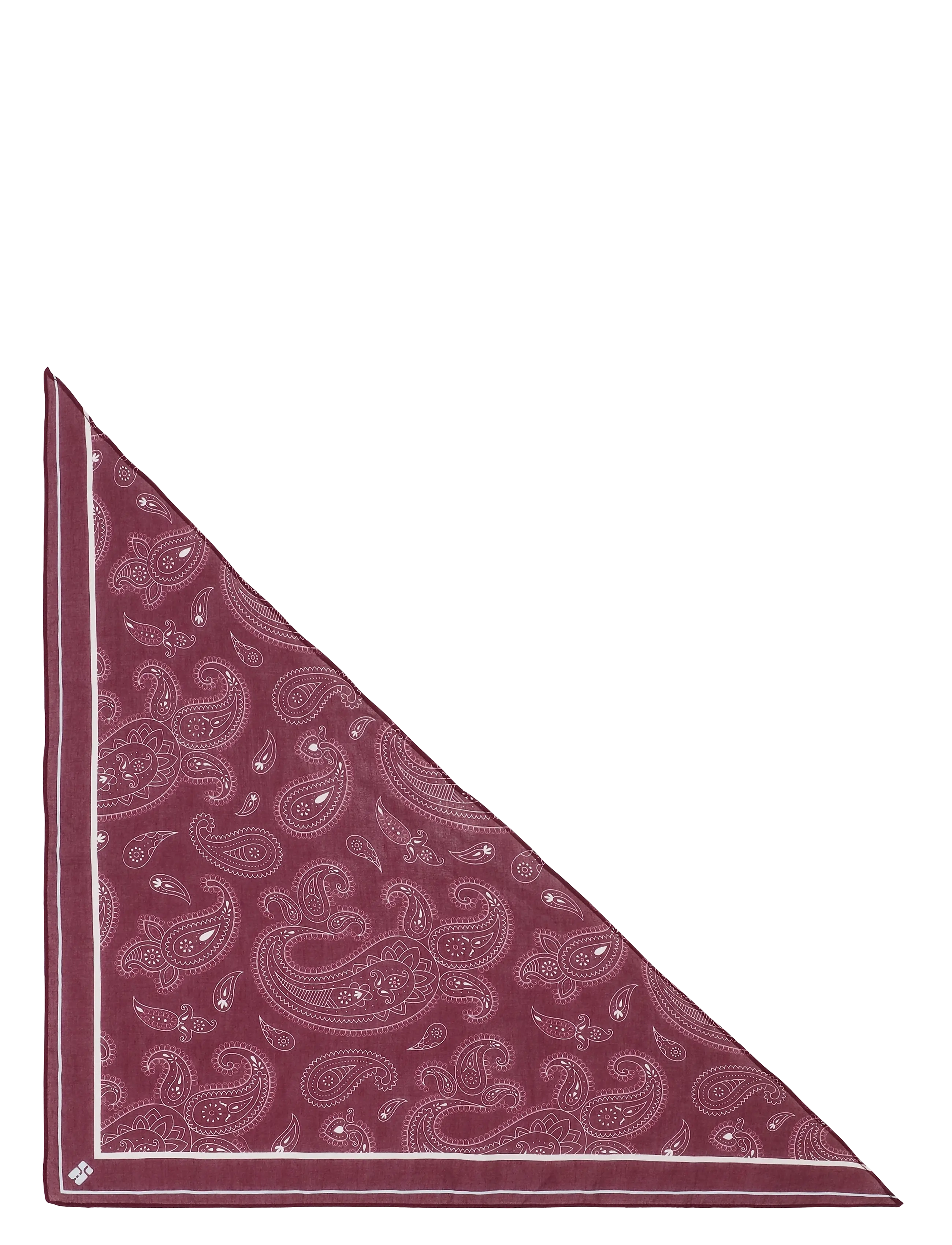SUI AVA Paisley Triangle Scarf - Sui Ava - BURGUNDY / burgundy