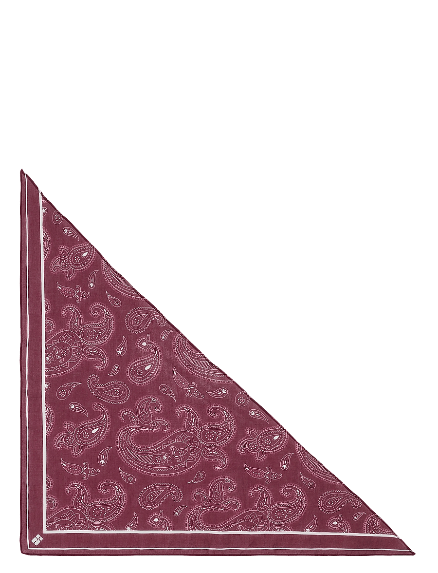 SUI AVA - Paisley Triangle Scarf - tynde tørklæder - burgundy - 0