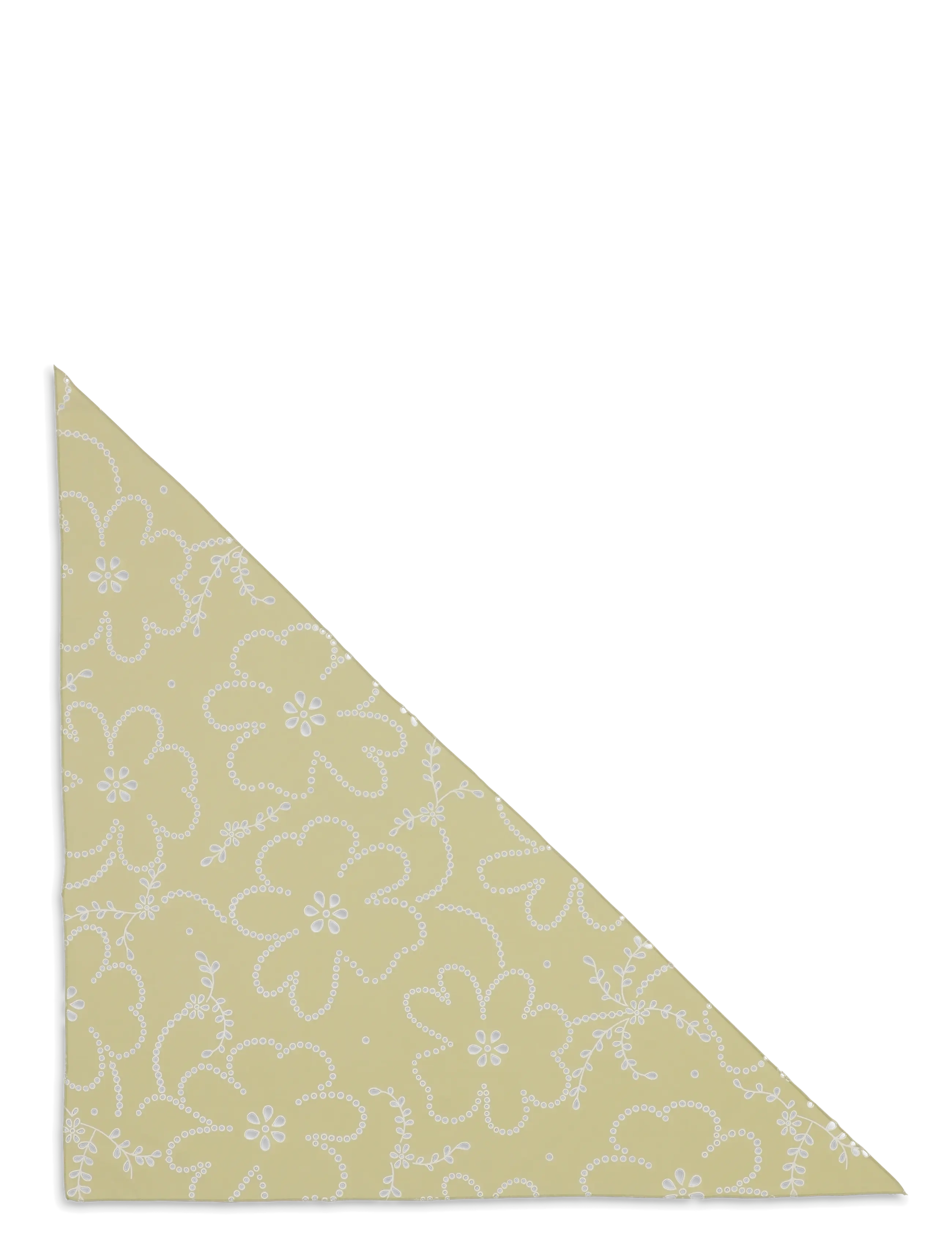 Floral Broderie Bandana Scarf - PISTACHIO