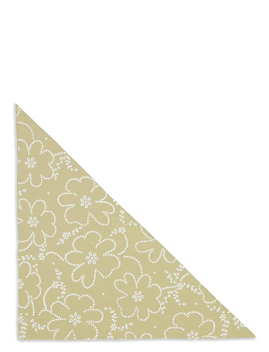SUI AVA - Floral Broderie Bandana Scarf - skarelės - pistachio - 0