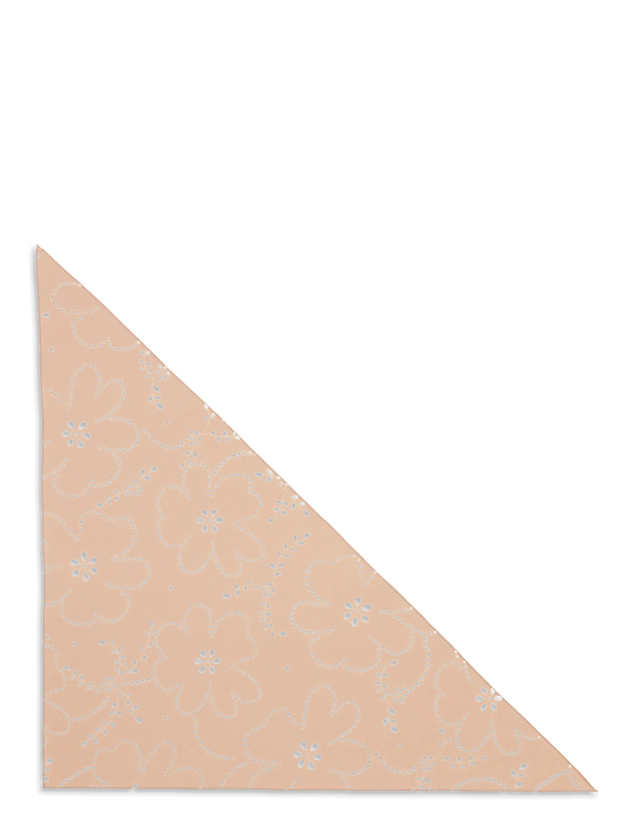 Floral Broderie Bandana Scarf - SALTED CARAMEL