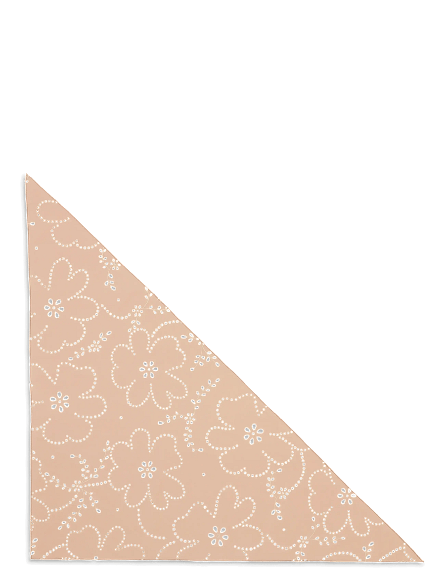 SUI AVA - Floral Broderie Bandana Scarf - skarelės - salted caramel - 0