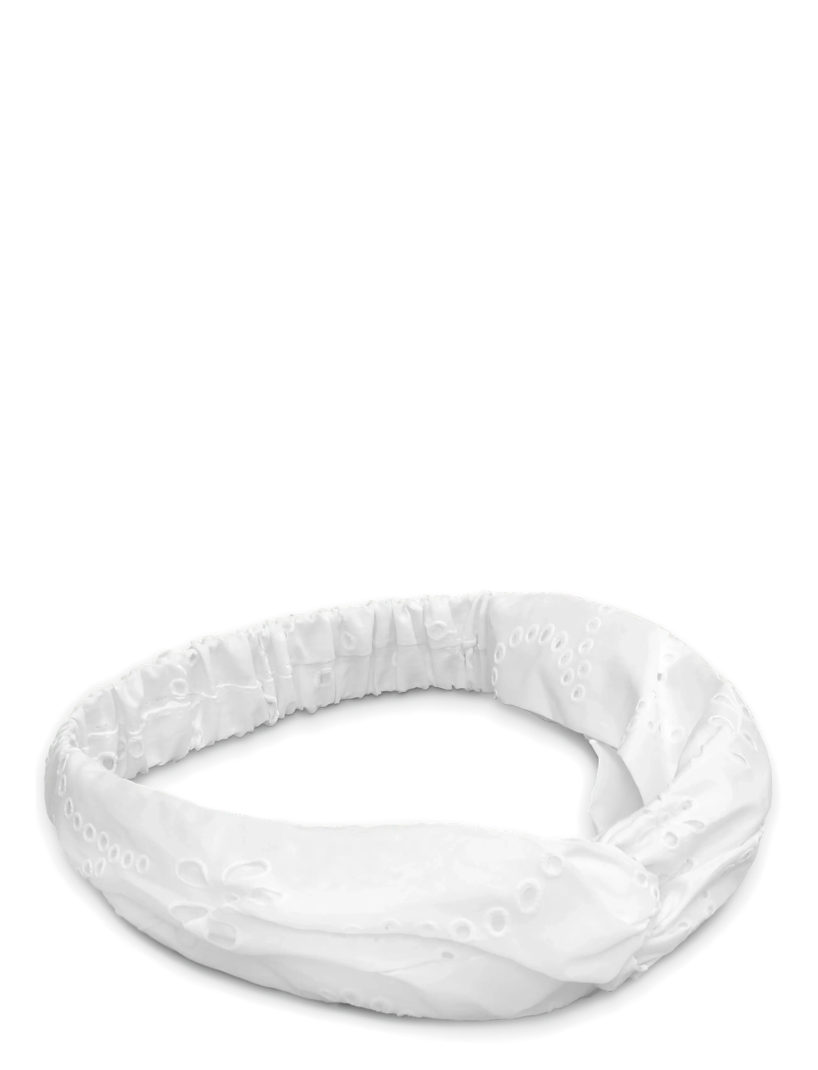 SUI AVA Floral Broderie Twist Headband - Accessories - SOFT WHITE / white