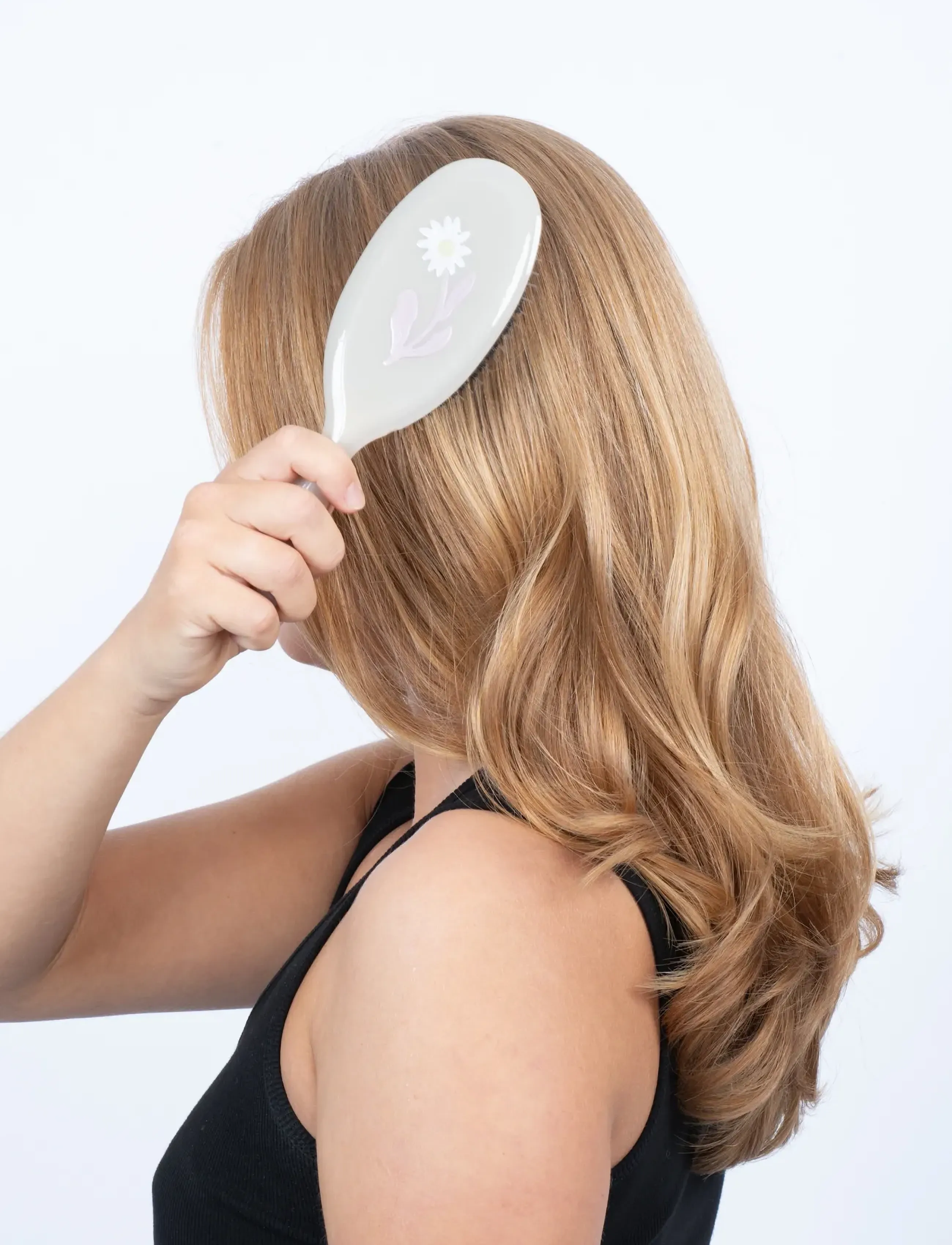 SUI AVA Flower Brush, One Size, Hair Brushes & Combs, Weiß - Paddle Beauty