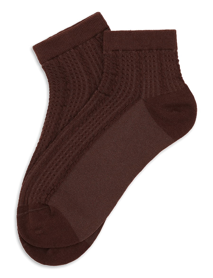 SUI AVA - Sofie Ankle Socks - sneackersocken - dark brown - 0