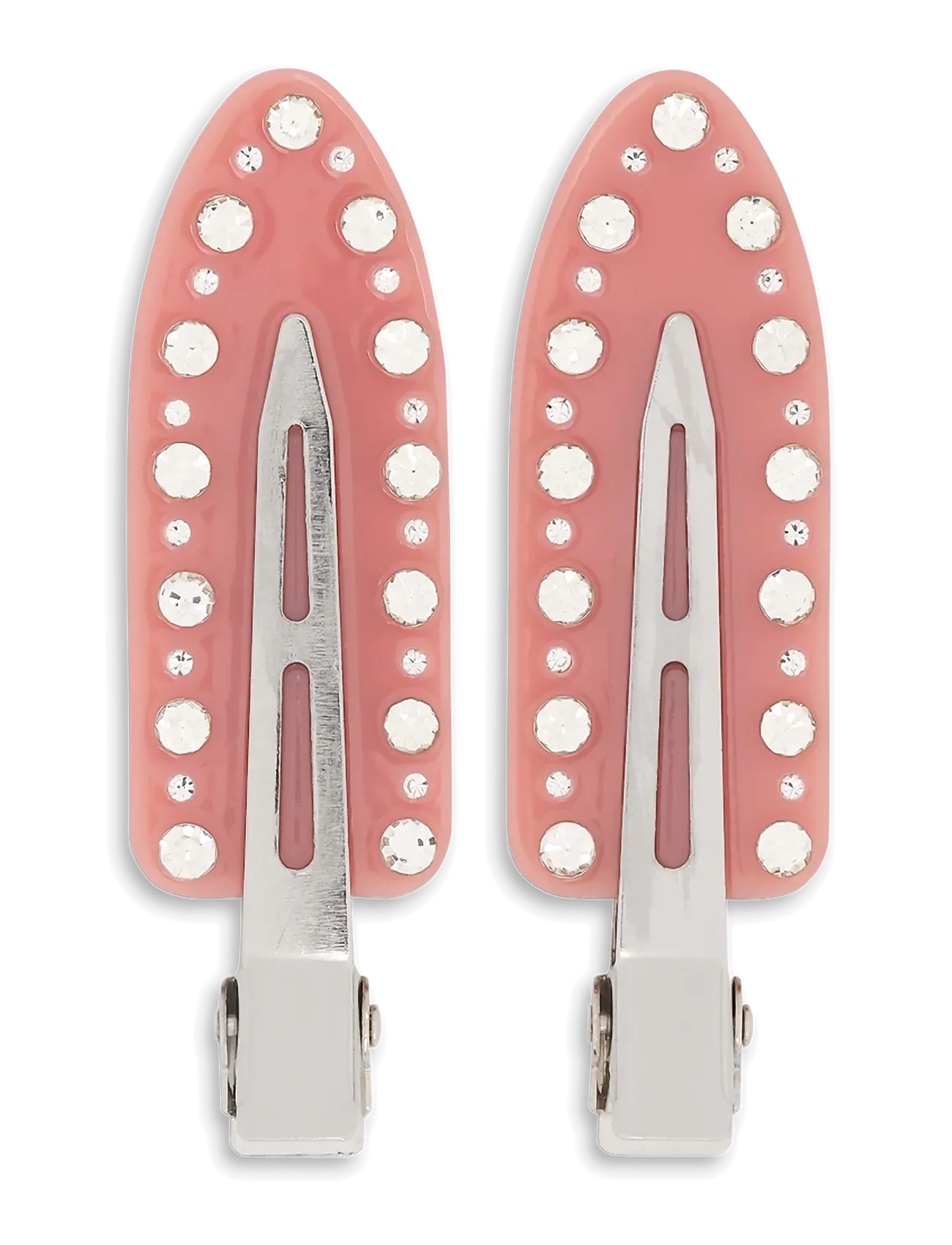 SUI AVA No Crease Crystal Clips // 2 pcs - Festtøj - PINK / pink/rose