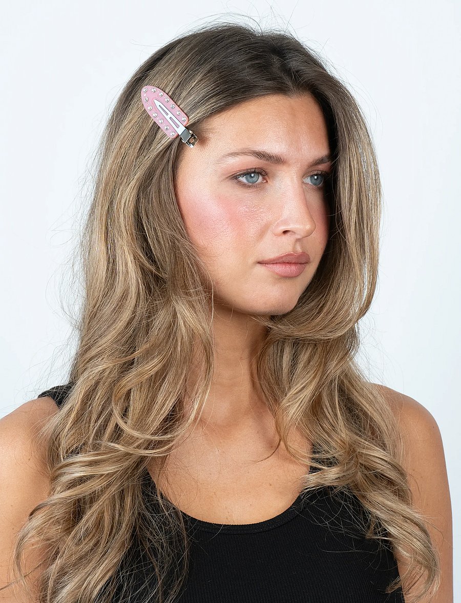 SUI AVA - No Crease Crystal Clips // 2 pcs - haarspangen - pink - 0