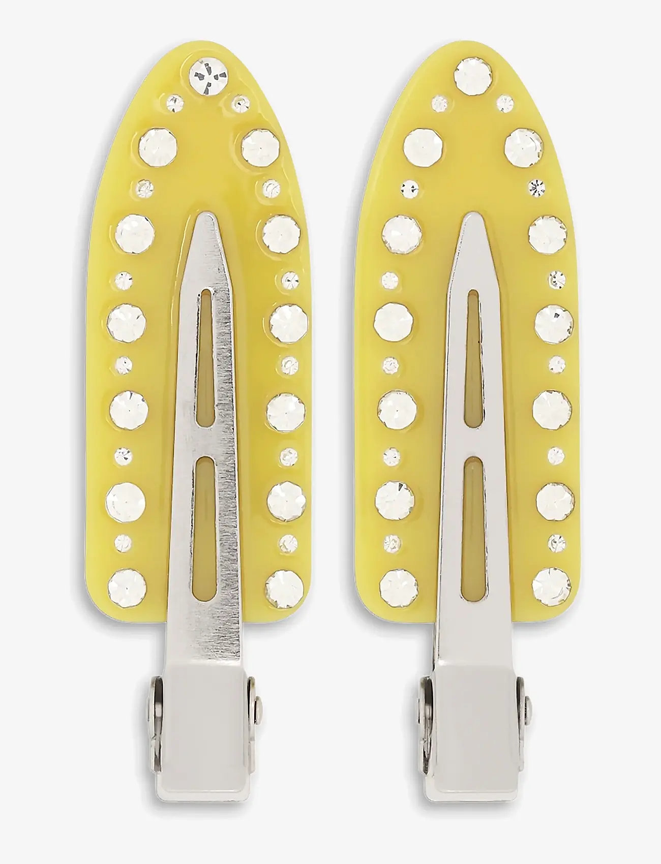 SUI AVA - No Crease Crystal Clips // 2 pcs - hårspænde - yellow - 0