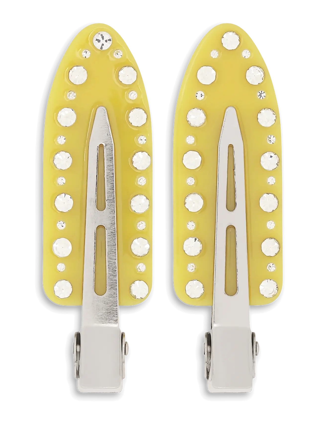 SUI AVA No Crease Crystal Clips // 2 pcs - Hair accessories - YELLOW / yellow