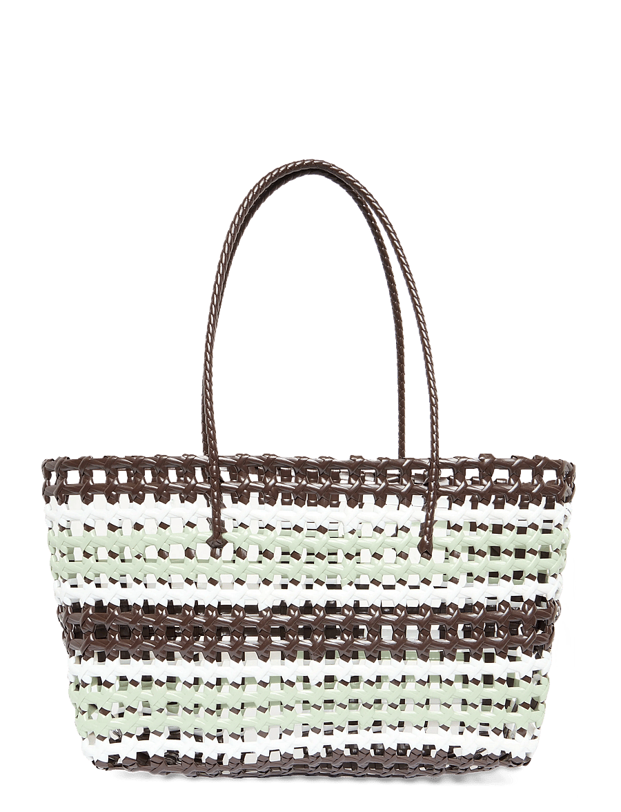 SUI AVA - Kaya Woven Tote Big - tote bags - brown striped - 0