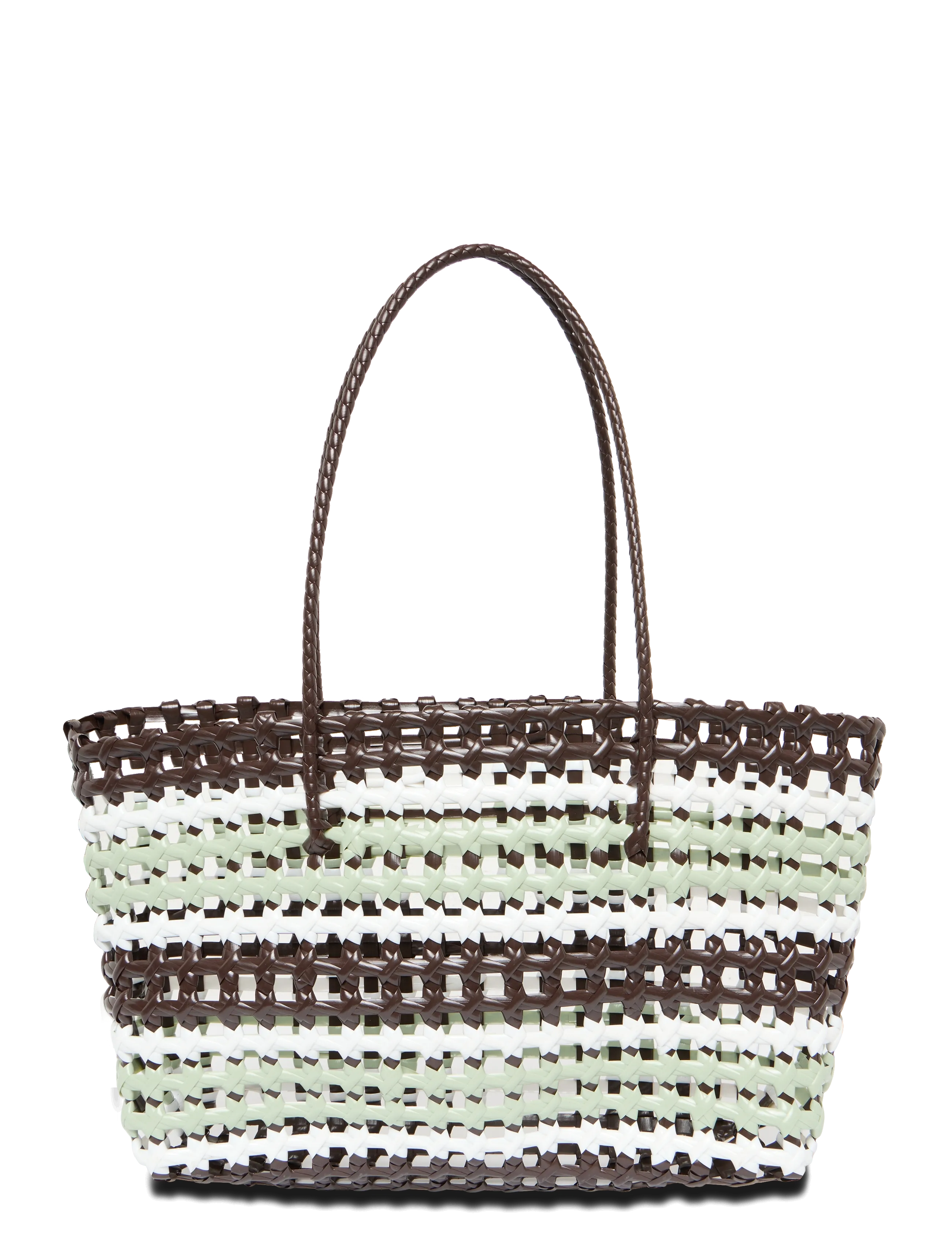 SUI AVA - Kaya Woven Tote Big - brown striped - 1