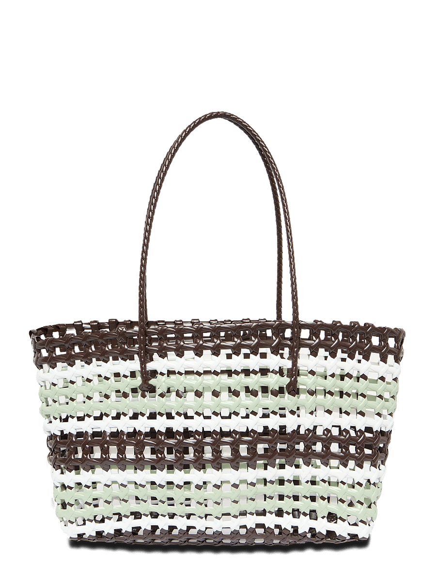 SUI AVA - Kaya Woven Tote Big - tote bags - brown striped - 1