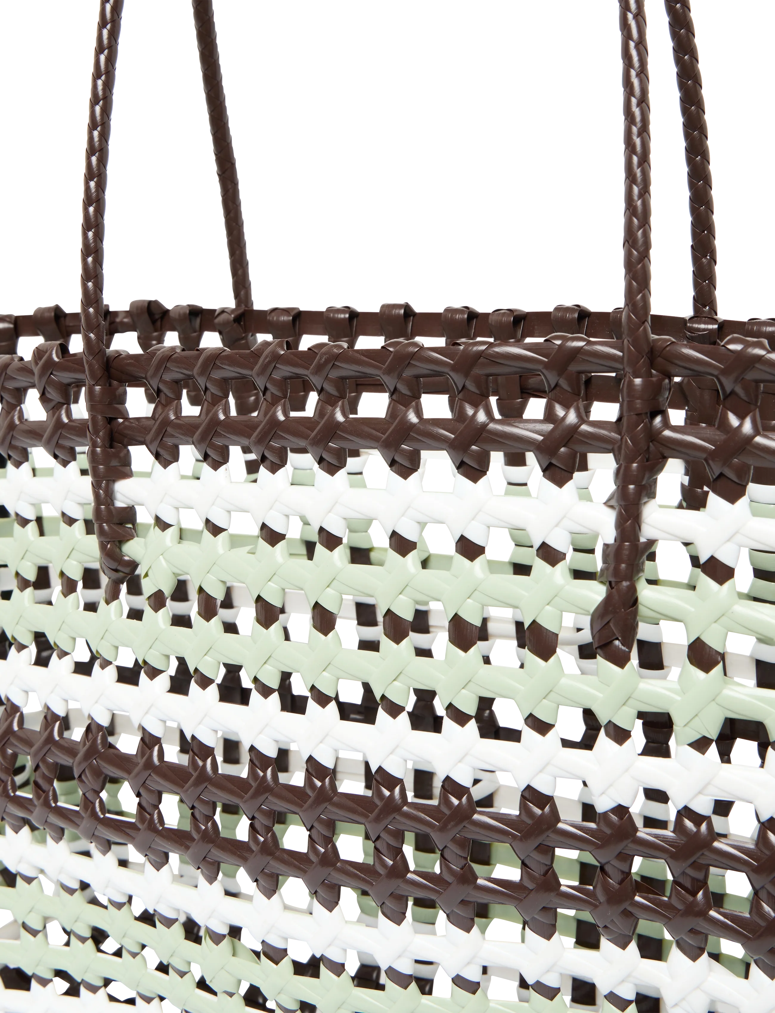 SUI AVA - Kaya Woven Tote Big - brown striped - 2