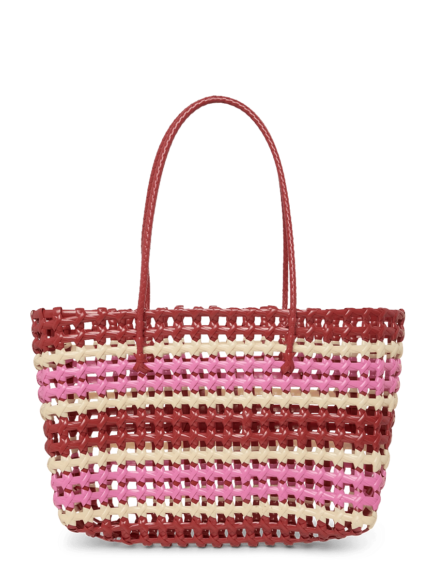 SUI AVA - Kaya Woven Tote Big - kandekotid - pink striped - 2