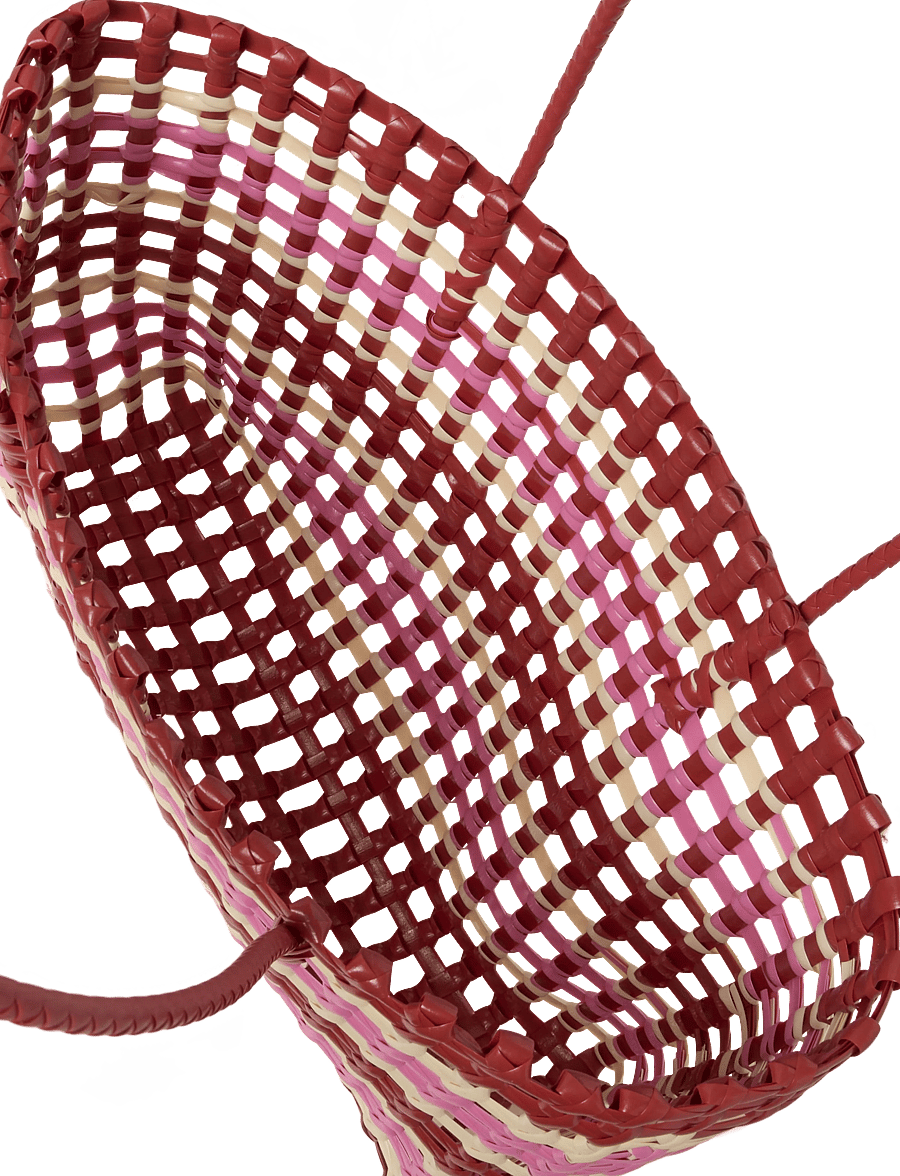 SUI AVA - Kaya Woven Tote Big - kandekotid - pink striped - 5