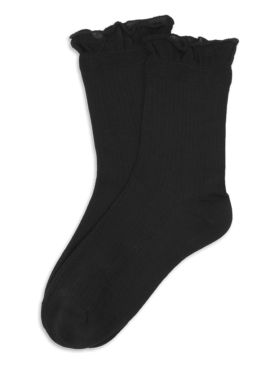 SUI AVA - Classic Frilly Socks - klassikalised sokid - black - 0