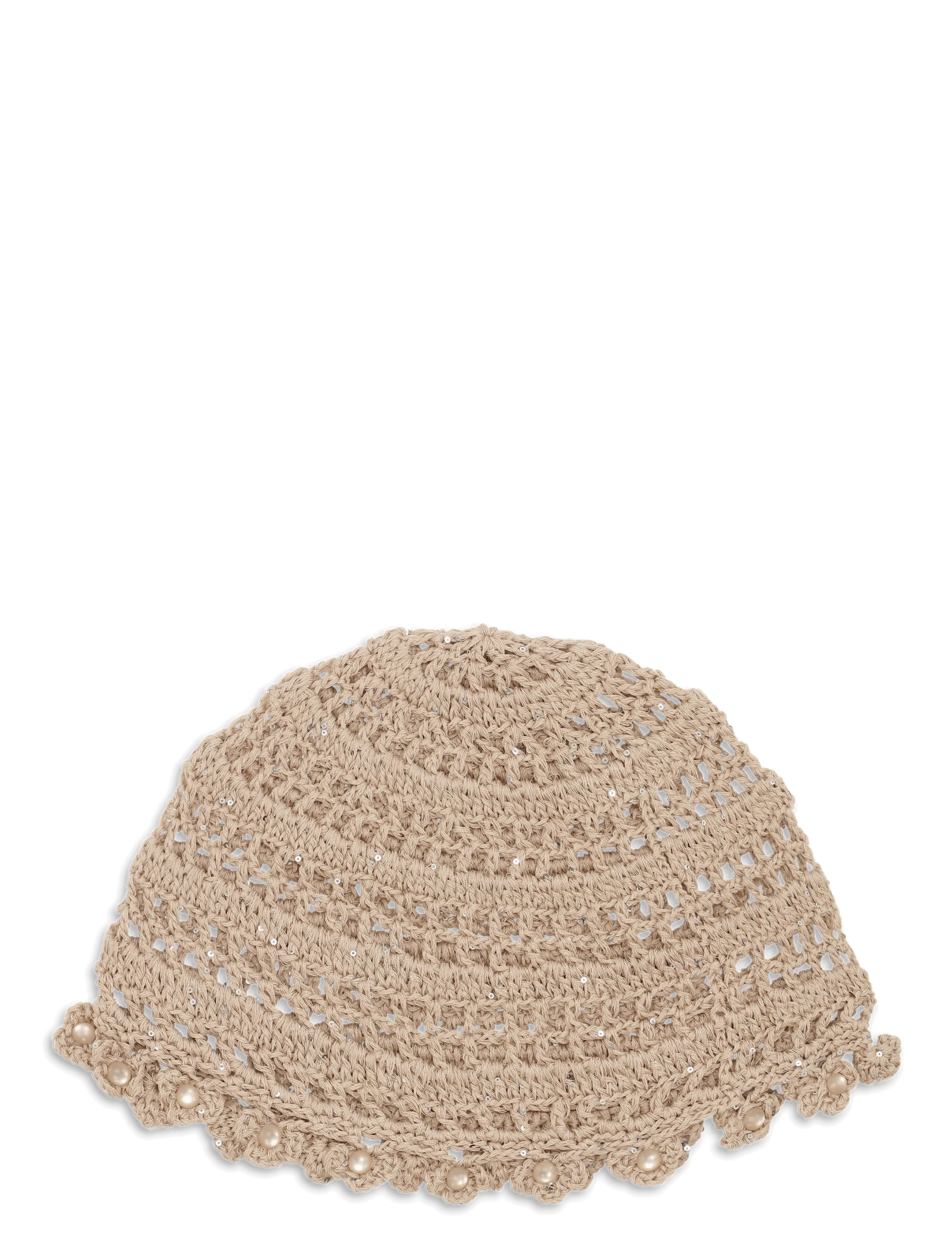 SUI AVA Crochet Flower Hat - Caps & Hats - BEIGE / beige