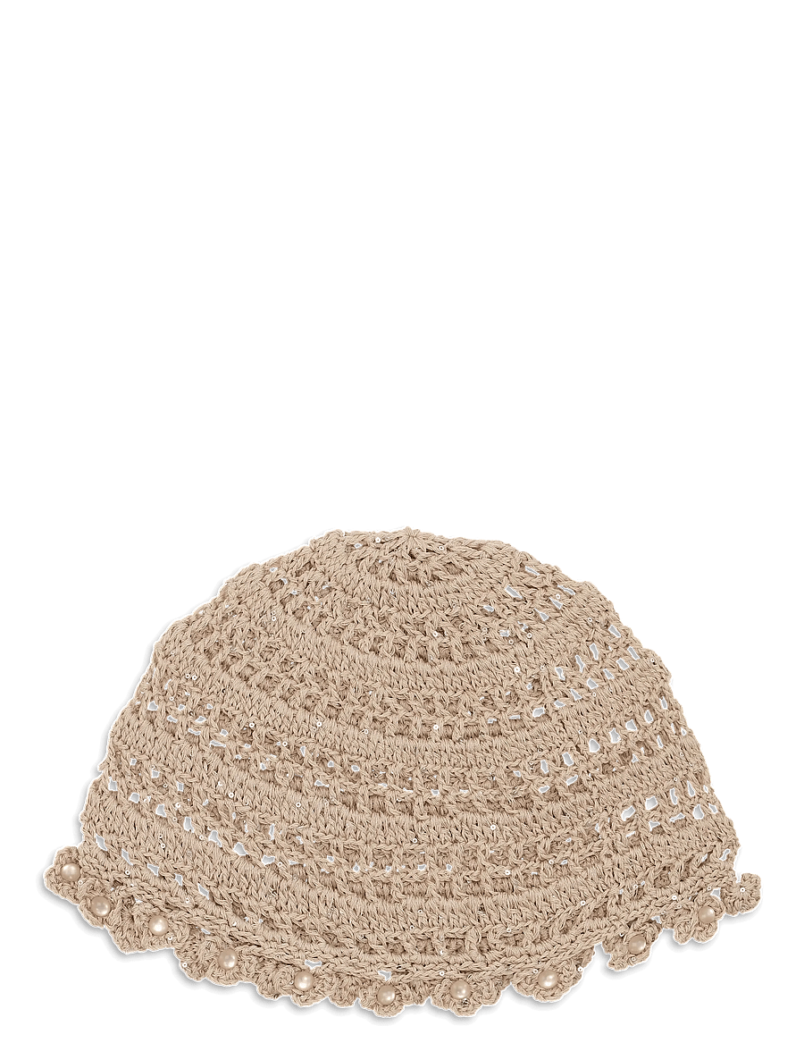 SUI AVA - Crochet Flower Hat - hüte - beige - 0