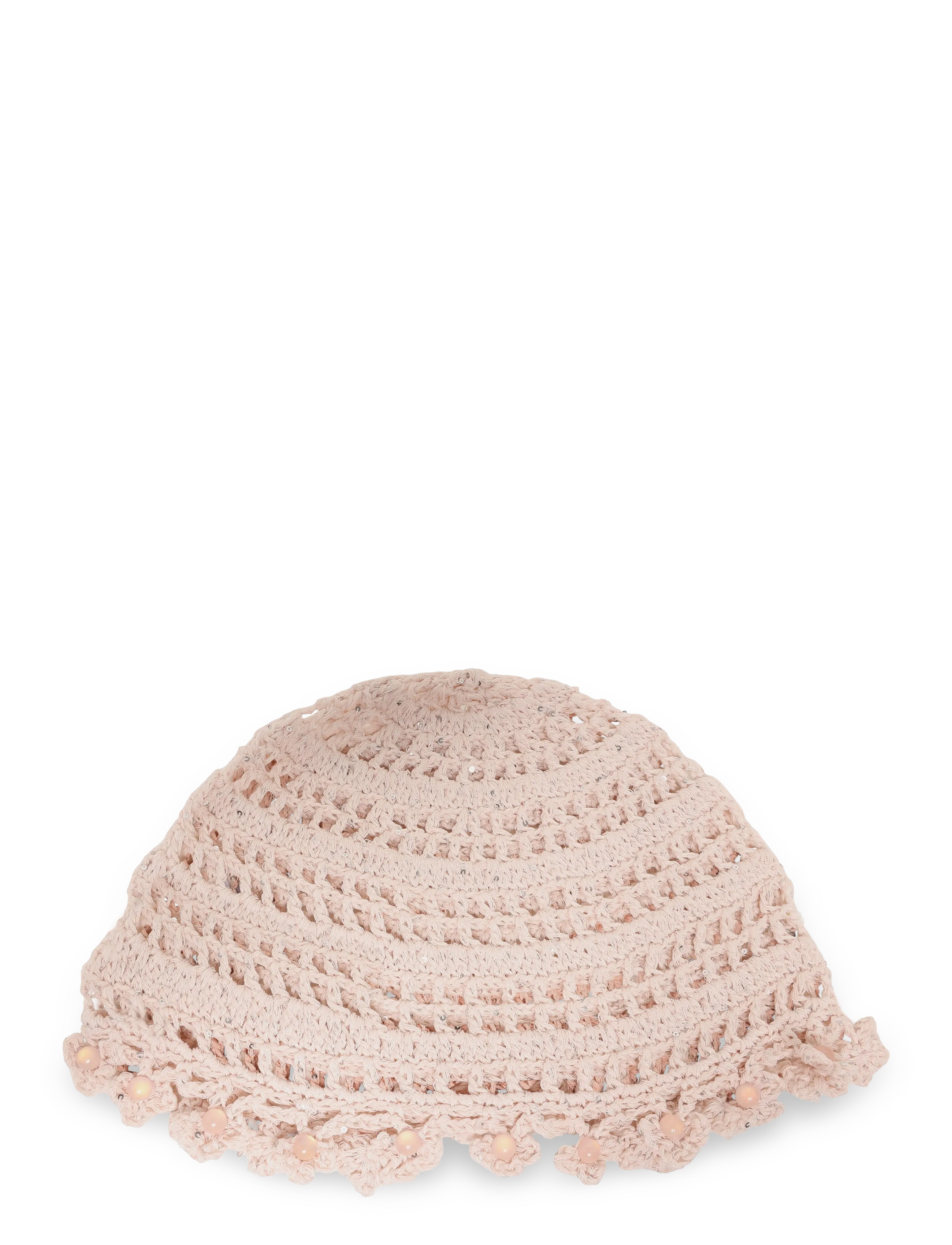 SUI AVA - Crochet Flower Hat - hats - beige - 1