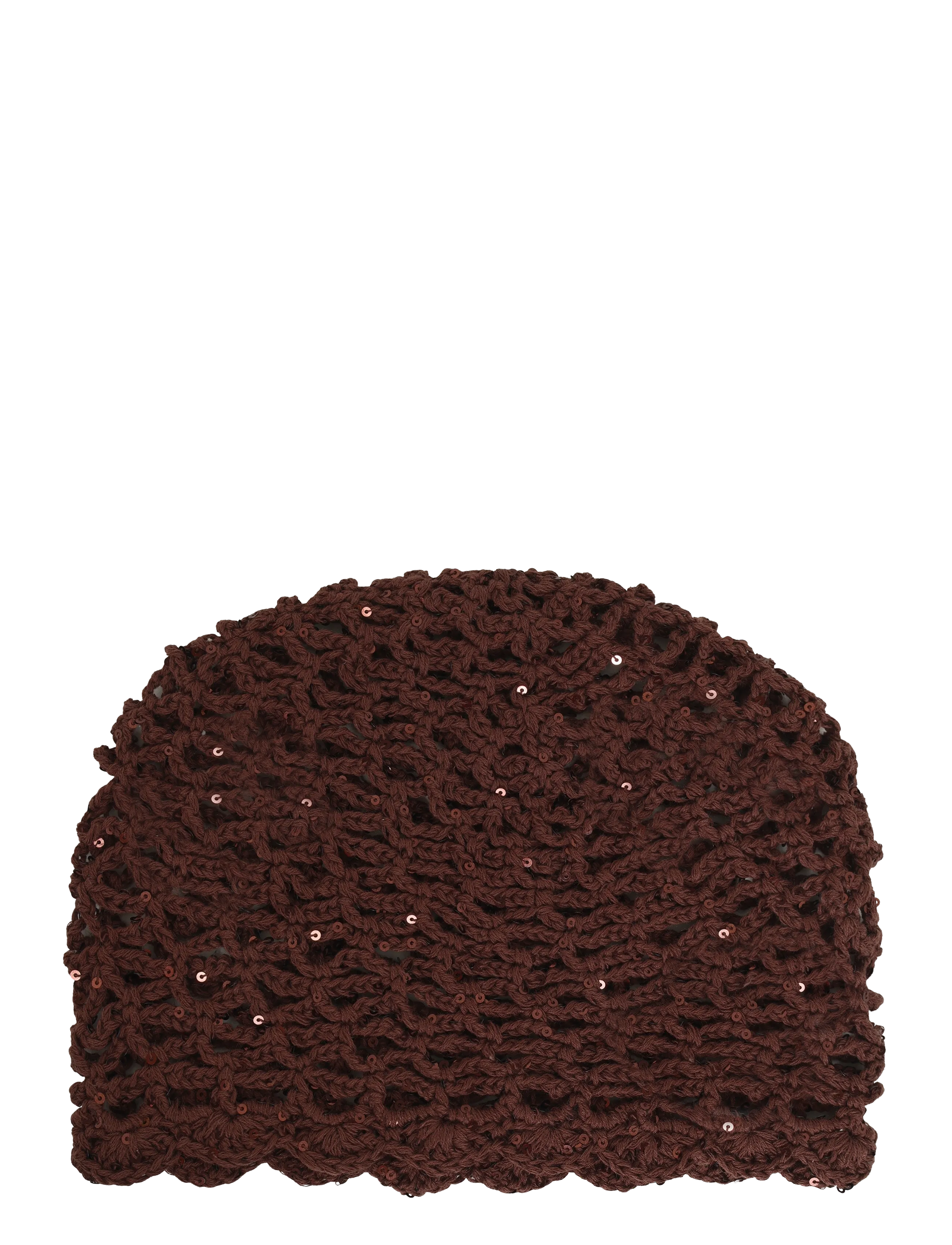 SUI AVA - Crochet Sequin Hat - hüte - brown - 1