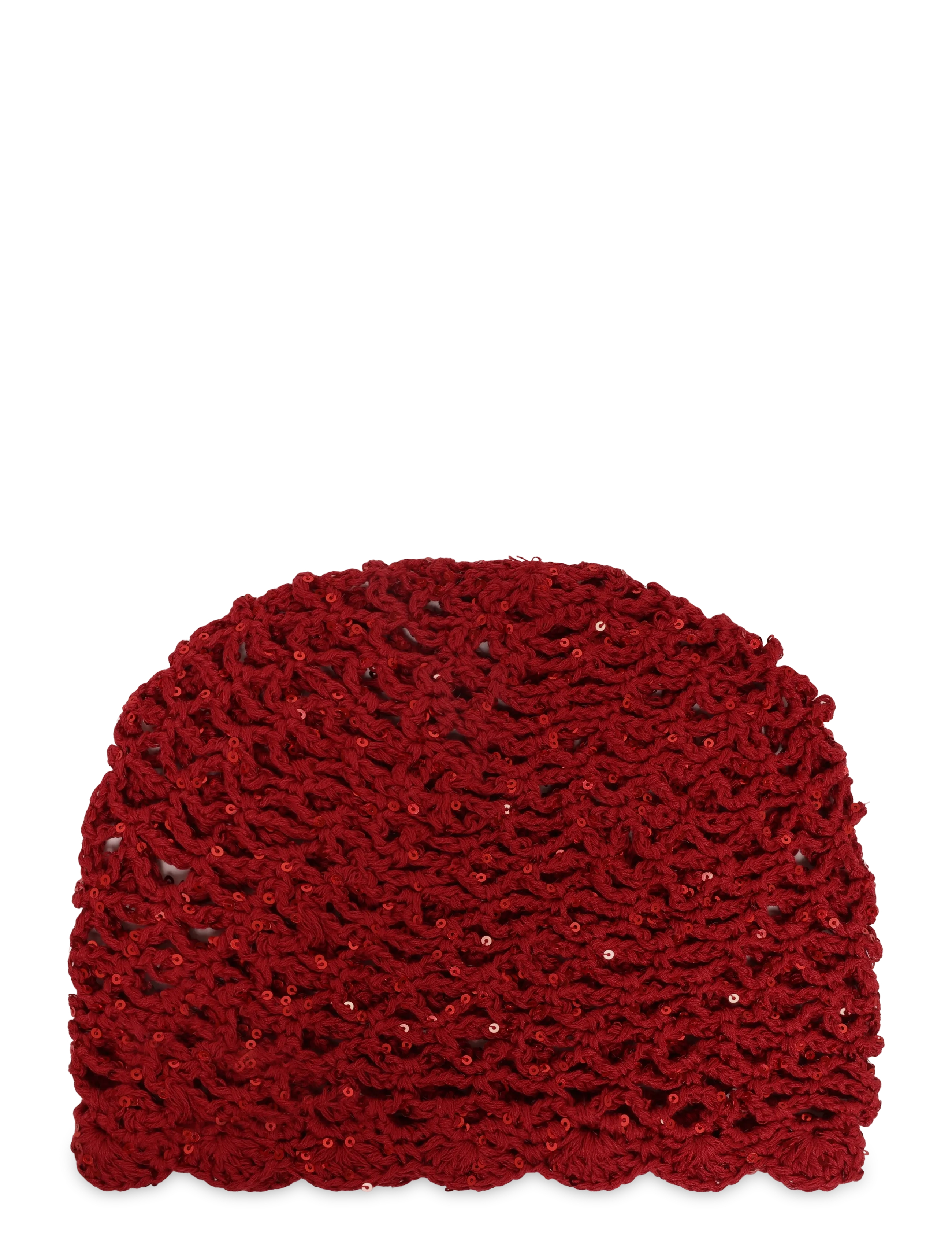 SUI AVA - Crochet Sequin Hat - hatte - red - 0